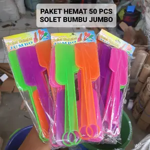 Paket Hemat 50 pcs Solet plastik bumbu jumbo tebal besar murah kualitas terbaik / spatula plastik / sodet sambal / serok sambel
