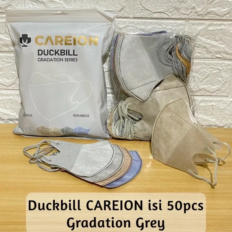 Masker Duckbill Gradation Grey Series Embos Isi 50Pcs