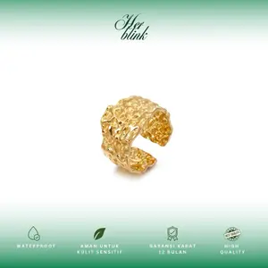 Her Blink - Style Ring | Cincin Titanium Abstrak Tahan Lama Anti Karat Waterproof Trendy Hijabers Fashion