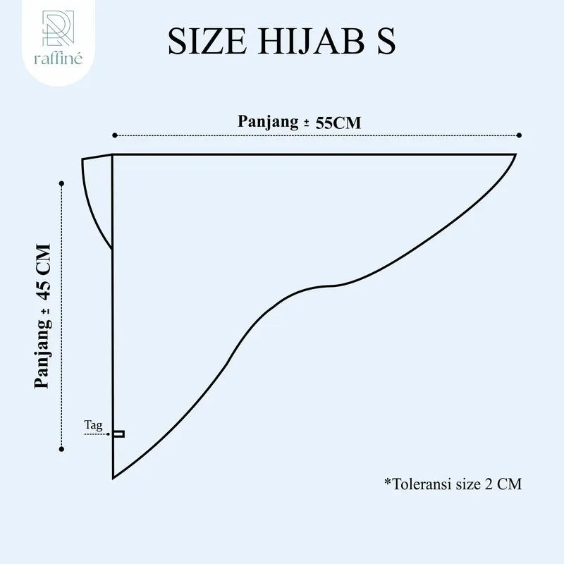 Hijab Bergo Daily Azizah Size S Kerudung Hamidah Wanita Muslim By raffine 3