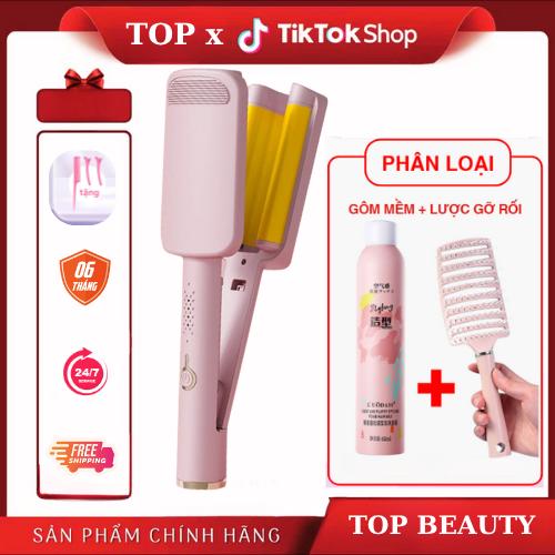 Hippie Size 32 Bảo Hành 6 Tháng  Thiết Kế 3 Trục Gốm Sứ Ceramic Cao Cấp, Máy Làm Xoăn Sóng Nước