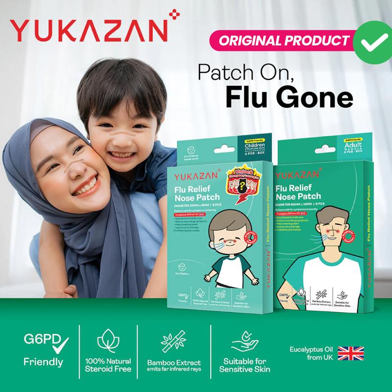 Yukazan Adult & Kids Children Flu Selsema Relief Nose Patch hidung ...