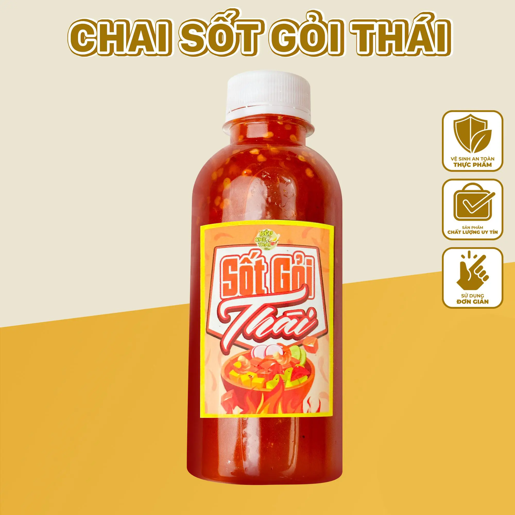 Chai Sốt Gỏi Thái Cay - nước sốt trộn gỏi, rau tiến vua, cơm cháy thơm ngon tiện dụng Gia Vị