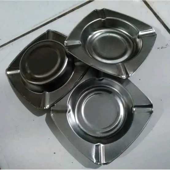 Ecer / Grosir Kotak Asbak Stainless Steel dengan Model Kotak Alumunium