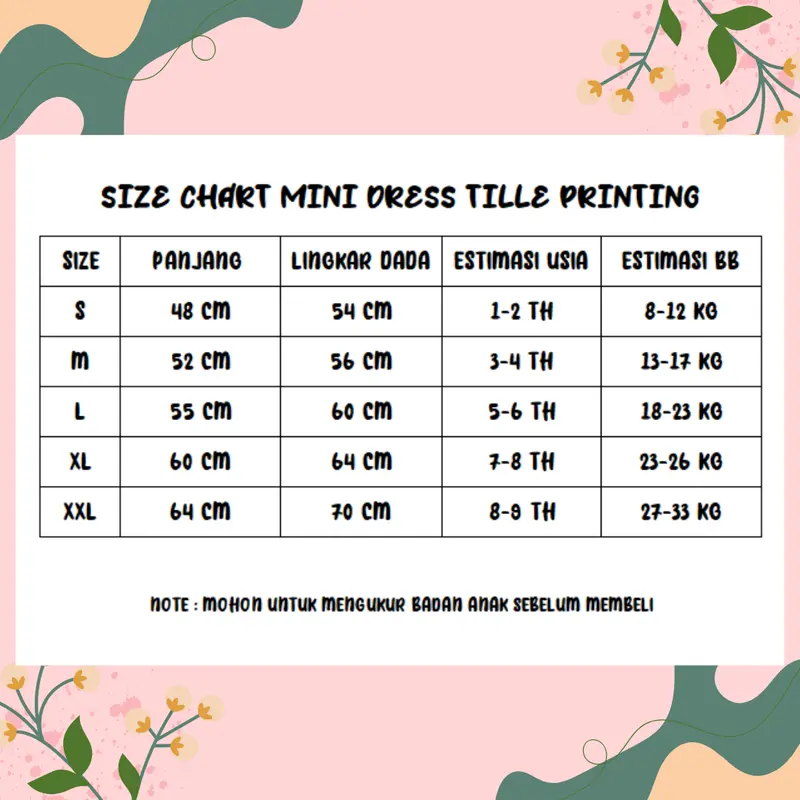 Mini Dress Tangan Tille Printing Anak Perempuan 1-9th - Bahan Knits Premium - Fashion 4