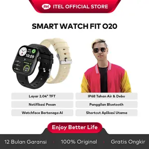 [Exclusive ToniCU +Free Strap] itel Smart Watch ISW-O20 AI Watch Face | Pemantau Kesehatan 24 Jam | Panggilan BT | Layar HD 2.04" | Tahan Air IP68