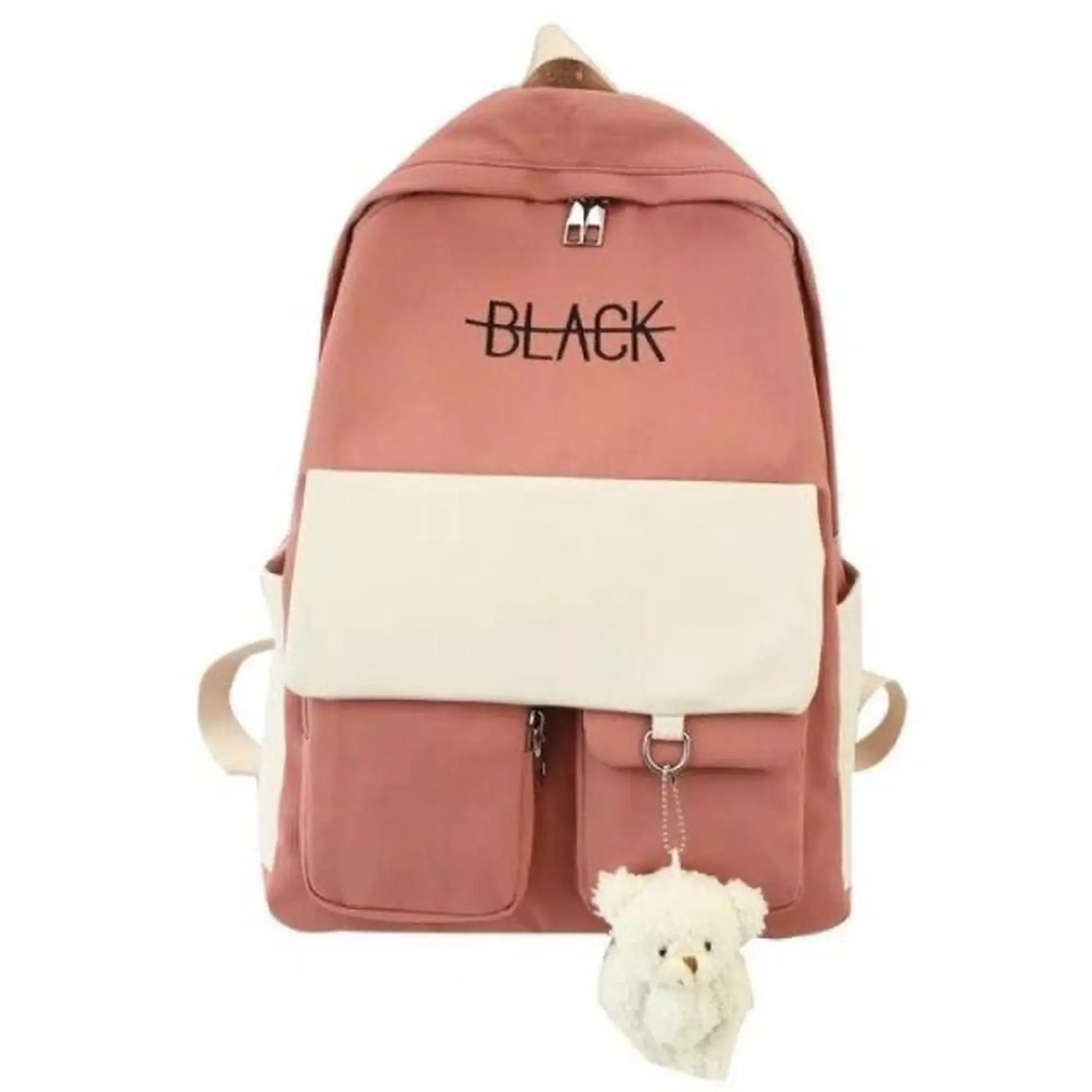 Amelia Tas ransel punggung unisex combi black hara casual fashion korea style Travel