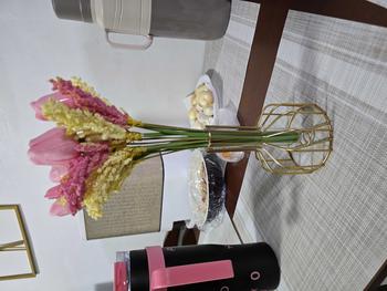 Product Review of Nordic Gold Metal Vase Test Tube Vase for Hydroponic Plant Small Bud Vase Mini Flower Vase Table Decor Home Decor from L**s 2