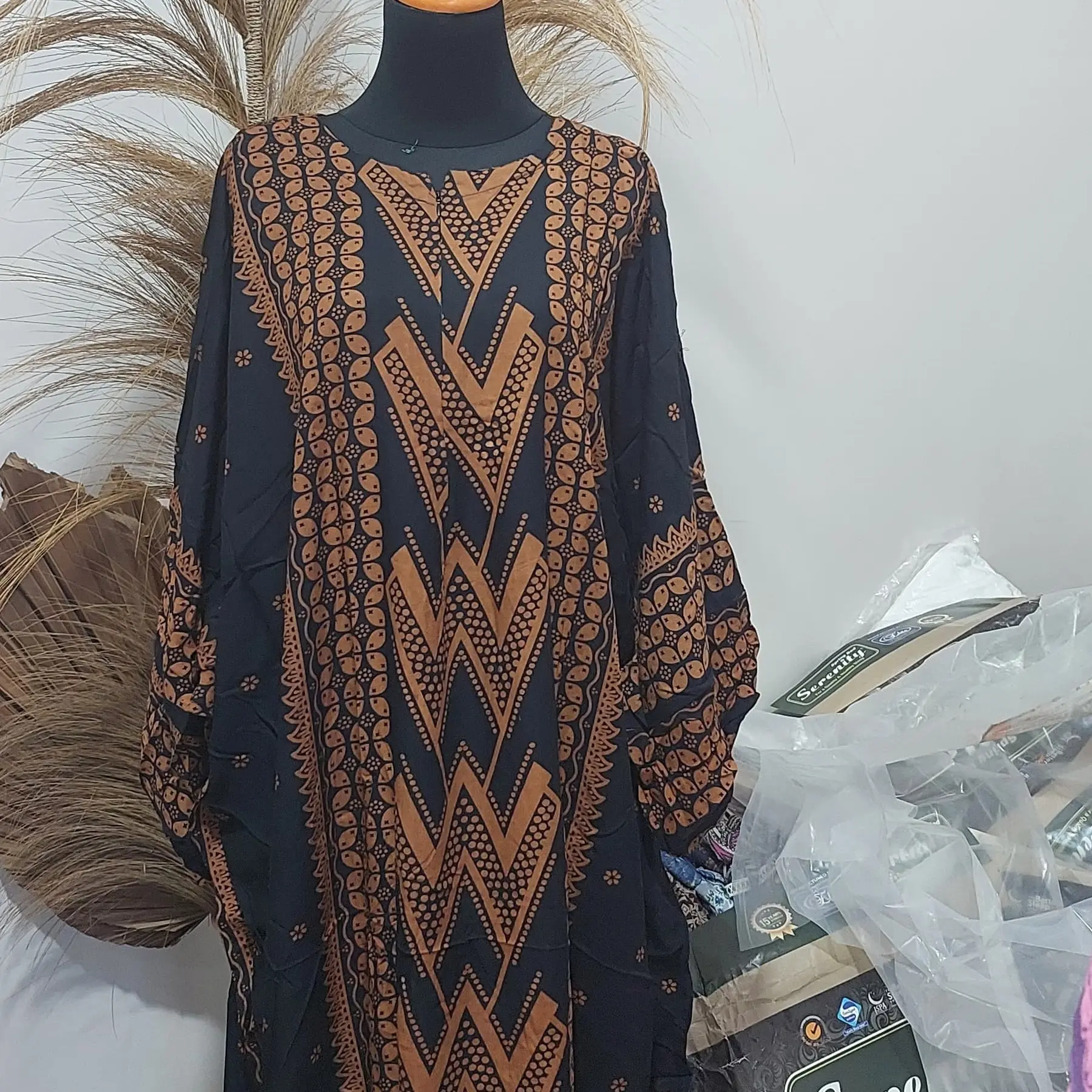 KAFTAN NARGIS SUPER PREMIUM HITAM 2