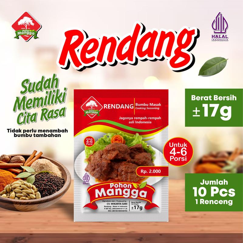 (1 Renceng/ 10 Pcs) Bumbu Rendang Cap Pohon Mangga Baso - Shop | Tokopedia