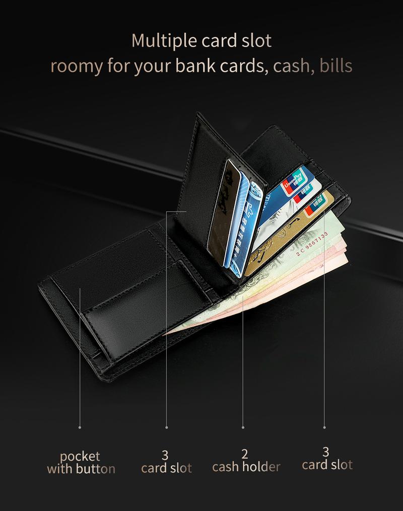 Product Introduction of Tigernu Men's Wallet PU Leather Purse Fashion Men Short Wallet Business Coin Pocket Credit Card Holder Male Small Money Bags With Gift Box Member Price T-S8008 12