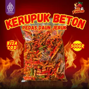 KERUPUK SEBLAK JAAT BETON PEDAS DAUN JERUK KEMASAN 500Gr