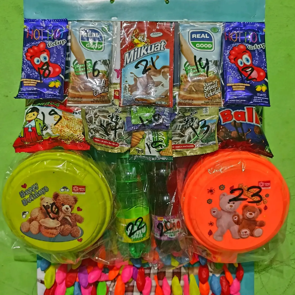 cabutan balon berhadiah isi 100pcs.MC SUSU