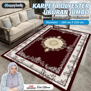 (HF) X VIDIA UTAMI Karpet Polyester Jumbo UK 160x210CM Motif Aesthetic HIGH QUALITY