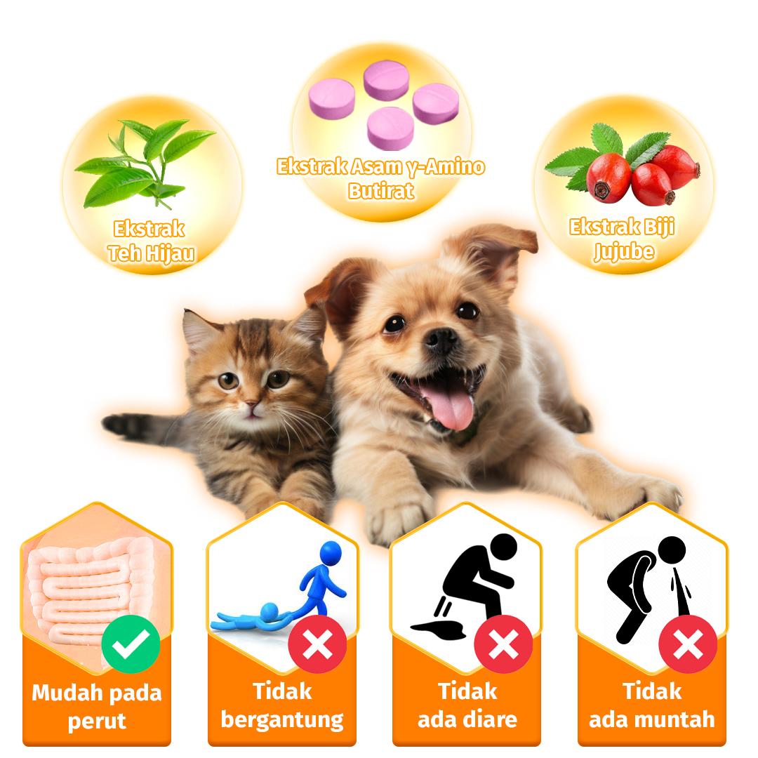 Cassiel Pet Estrus Suppressant Tablets Tablet Penekan Estrus Untuk Menenangkan Melolong Mengurangi Kecemasan Menenangkan Suasana Hati Anjing & Kucing Cassiel Pet Estrus Suppressant Tablets Tablet Penekan Estrus Untuk Menenangkan Melolong Mengurangi Kecemasan Menenangkan Suasana Hati Anjing & Kucing
