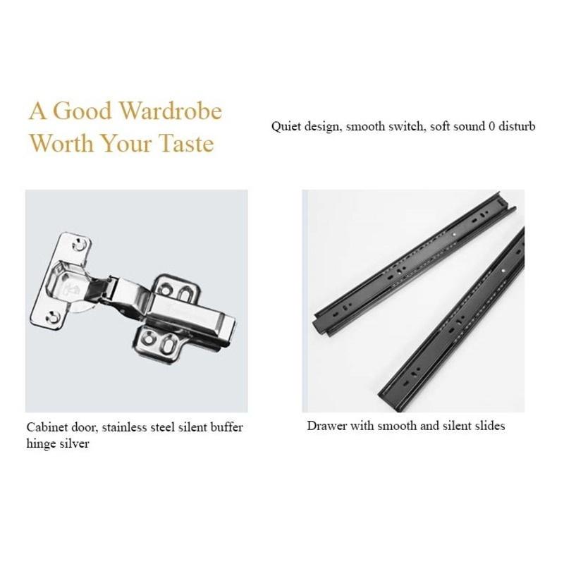 [Local Stock] Simple Household Bedroom Combination Wardrobe-Smart-Living