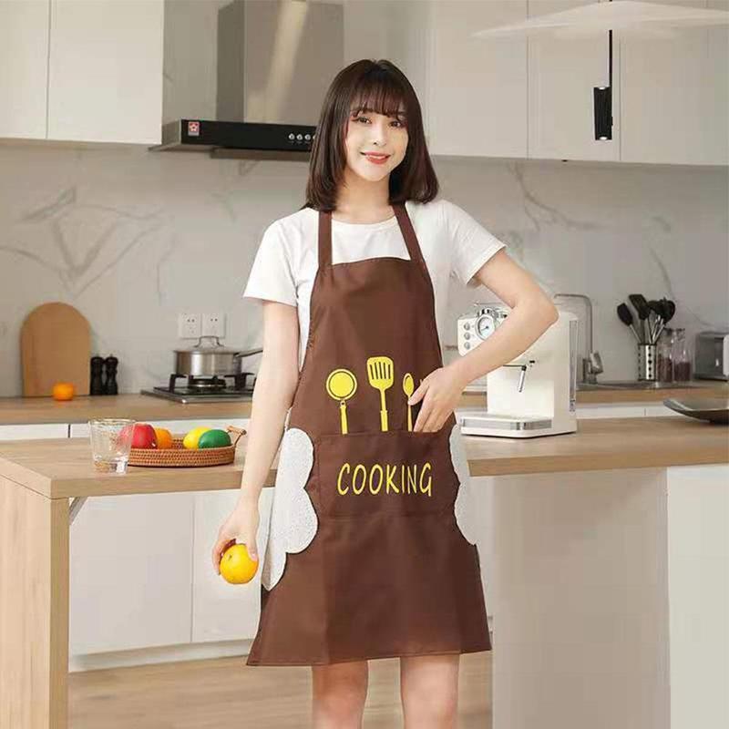 Product Introduction of Apron Dapur, Pengelap Tangan, Kalis Air, Poket Gantung Leher, Sesuai untuk Memasak dan Membakar, Apron Tangan Lap 39