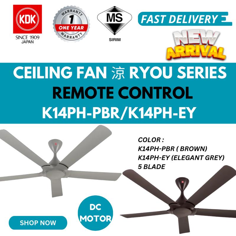 KDK CEILING FAN RYOU SERIES K14PH-EY/K14PH-PBR (5 BLADE) /KDK - TikTok ...