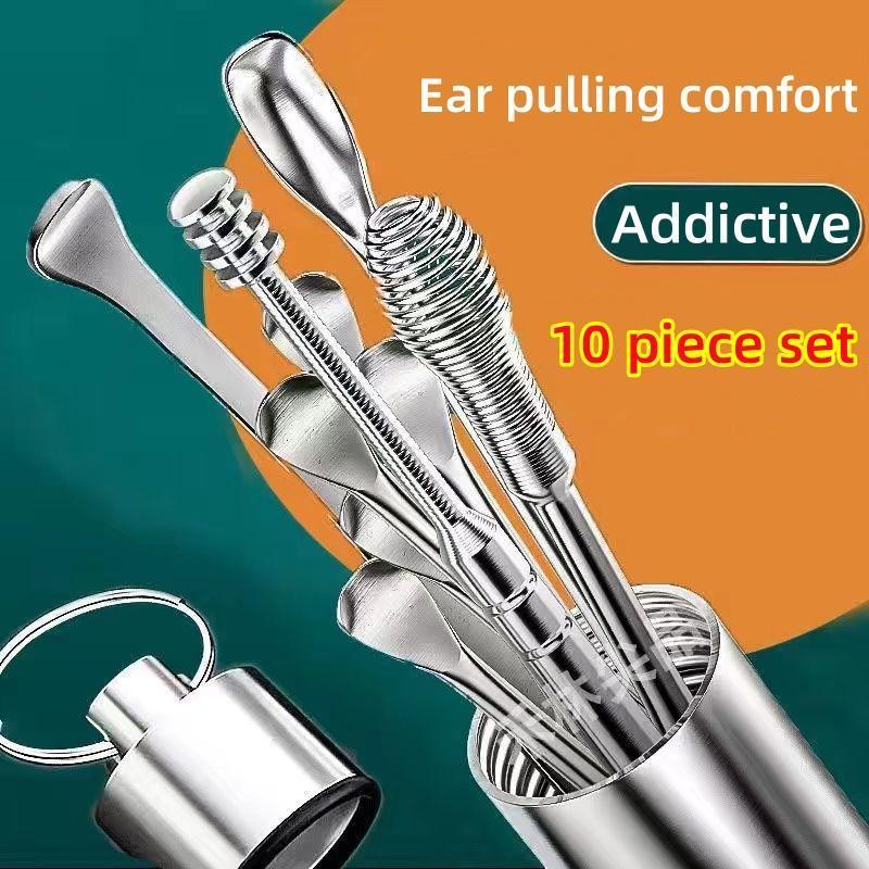 Stainless steel 10 piece setEar digging spoon Ear digging spoon ...