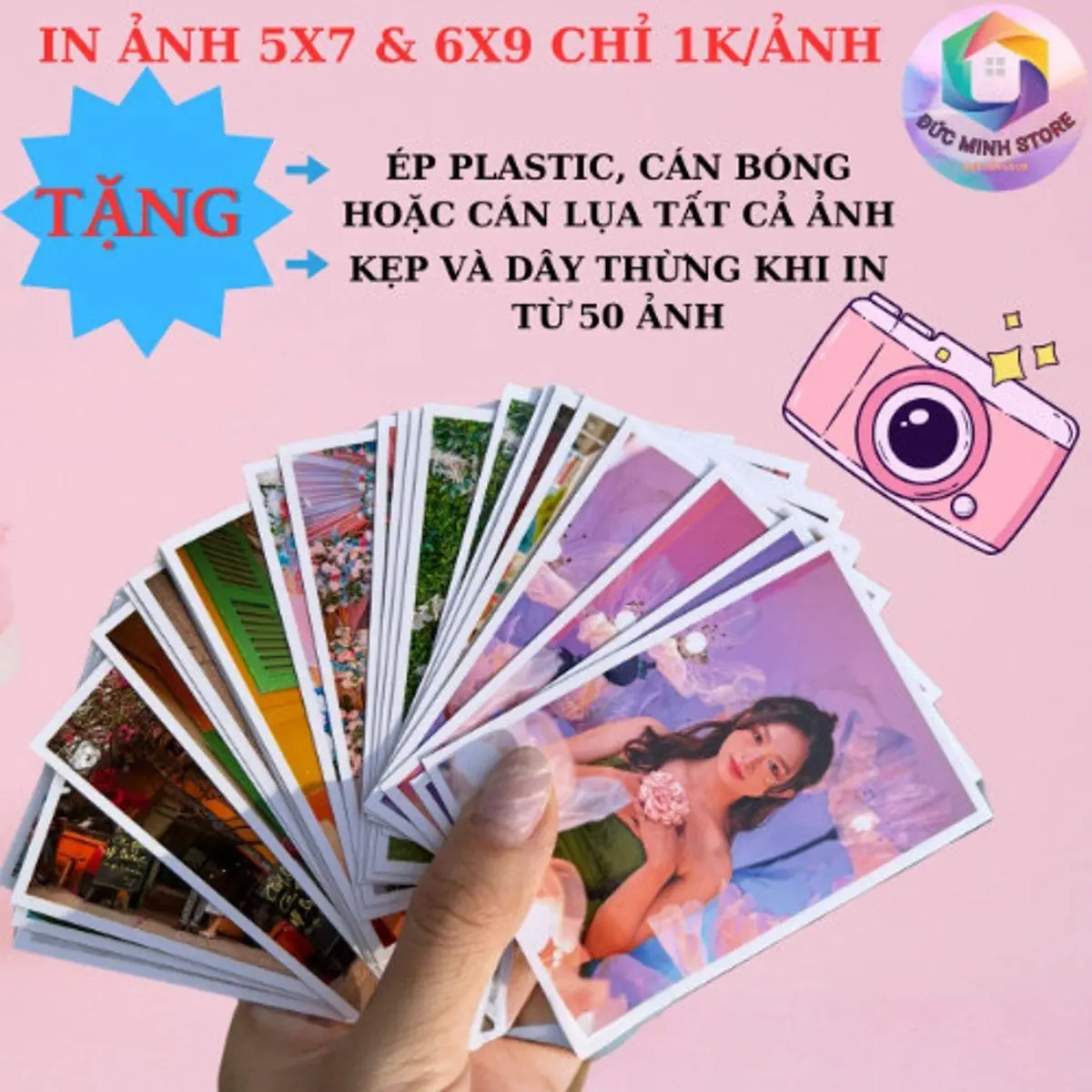 IN ẢNH 5x7 - 6x9 NHIỀU CHẤT LIỆU CHỈ 1K/TẤM