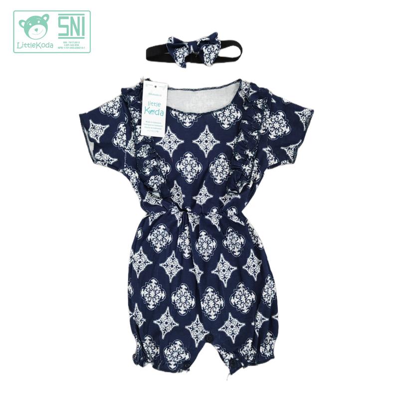 Little Koda Allie Romper Jogger Jumpsuit Bayi Anak Perempuan Free Bando 3-12 bulan SNI 4