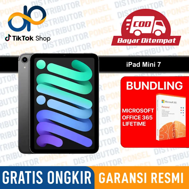 [K X Distributor Ponsel] Apple iPad Mini 7 WiFi 512GB 256GB 128GB 0