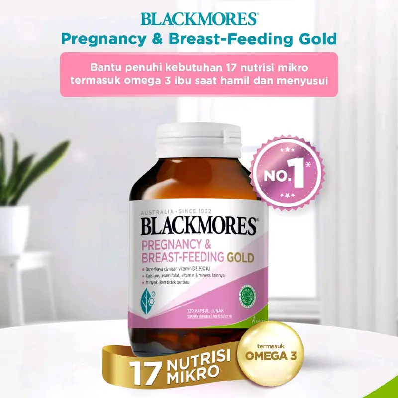 [ASLI] Blackmores Pregnancy & Breast-Feeding Gold Ibu Hamil Menyusui isi 120 1