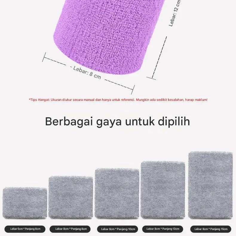 (BANYAK WARNA) WRISTBAND HANDBAND SUPPORT HANDUK TOWEL POLOS TEBAL BERBAGAI UKURAN 5X8 10X8 8X10 8X5 2