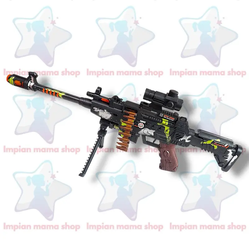 Tembak Mainan Machine Gun Mainan Anak dengan Lampu Musik Bisa Gerak Murah Ukuran Besar Permainan Toys 0