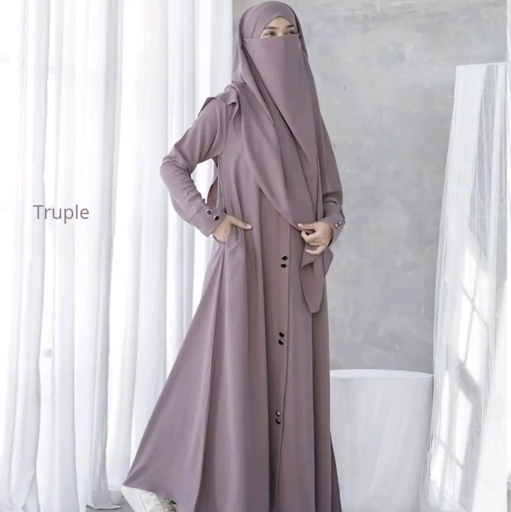 gamisabaya ayra simpel mewah bahan crinkle airflow bisa untuk busuy gamis sar'i khimar Wanita Muslim Syari Dewasa