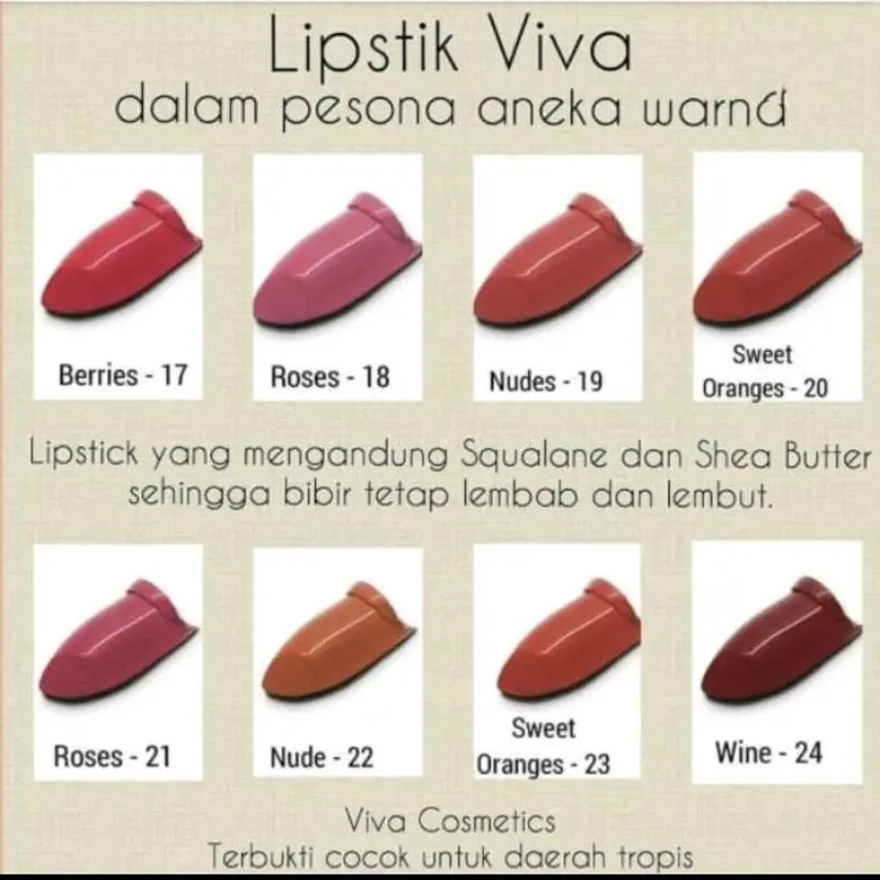[ VIVA ] Lipstik putar glossy viva standar 4