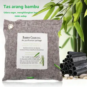COD 75gr 200gr 500gr Air purifier bag bamboo charcoal penyerap bau lembab ruangan rumah kamar mandi mobil sepatu / pembersih udara natural fresh alami/Air Purifier Mobil Penghilang Bau Mobil