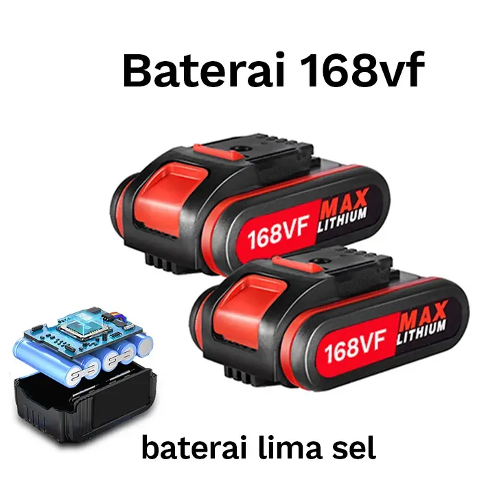 POPIC Baterai bor tanpa kabel 168 VF dan 98 VF Electric drill battery 0