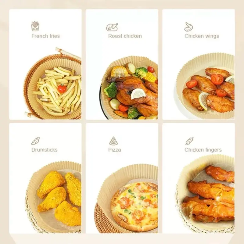 Kertas Airfryer isi 50 / air fryer paper anti lengket isi 50 Dapur 3