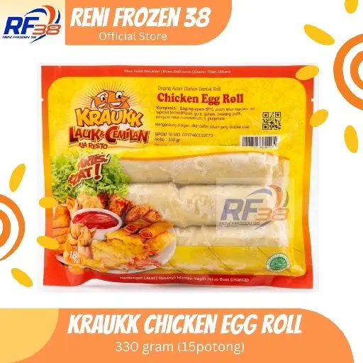 Kraukk Chicken Egg Roll 330 gram (15potong)