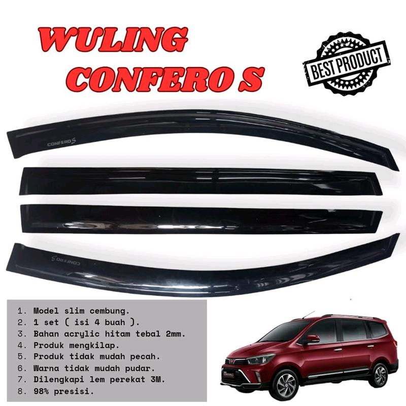 talang air mobil wuling confero s tahun 2017-2022 model slim cembung 0