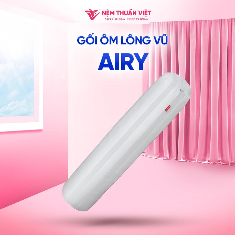 [Giá Tốt Livestream] Ruột Gối Ôm Lông Vũ Airy Khách Sạn Thuần Việt - Sợi Lông Vũ Nhân Tạo Microfiber Êm Ái Mềm Mịn - KT 20x100cm