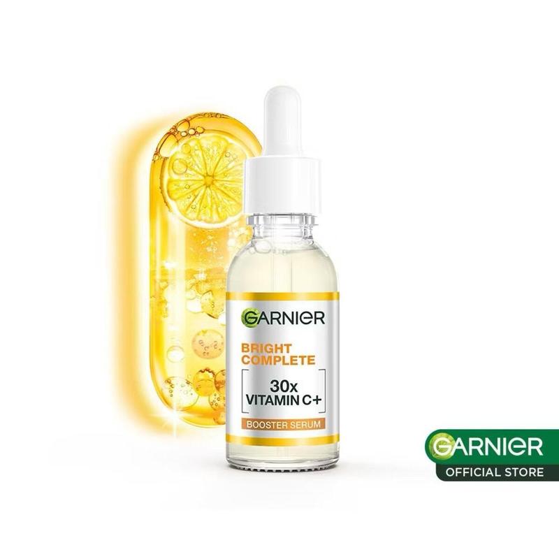 Garnier Bright Complete Vitamin C 30X Booster Serum 15 ml 30 ml - (Cepat Cerahkan Noda Hitam & Samarkan Bekas Jerawat) - Vitamin C - Single 6
