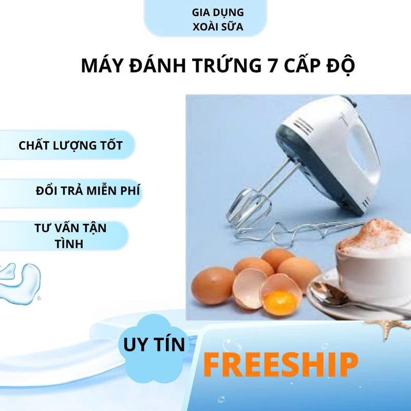 Máy đáng trứng ,trộn bột cầm tay cao cấp cấp độ 7 , kèm 4 que trộn inox, công suất 260w ( Máy đánh bọt , Máy tạo bọt