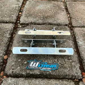 PANGKON BREKET PLAT NOMOR PNP CB GL MEGAPRO TIGER PLAT NOMOR NOMER DEPAN FLEKSIBEL FINISING CHROME motorcyle