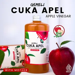 Gemeli Cuka Apel Premium With Mother 500ml - Apple Cider Vinegar