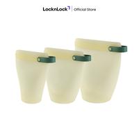 Gambar LocknLock Easy Meal Silicone Zipper Bag Yellow - Wadah Penyimpanan Silikon - 400ml dari Locknlock.indonesia Kota Depok 3 Tokopedia