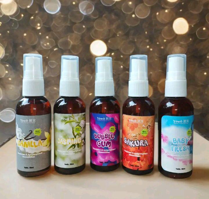 Product Introduction of BUY 1 GET 1 Yewo Naturals Deodorants spray tawas untuk ketiak tersedia dengan 5 wangi variant 9