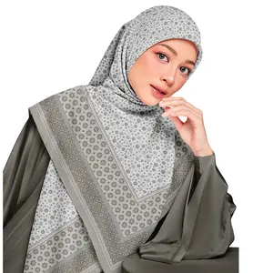 Taqiqoe Scraves Zahara Series Hijab Segi Empat Motif Syar'i 130x130 & Standar 115x115 Voal Sublime Premium Bahan Voal Poly Pe Lembut Nyaman untuk Segala Suasana Gaya Elegan dan Nyaman