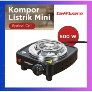 Taffware Kompor Listrik Mini Portable Coil Hot Plate 500W WY-03B dengan Spiral Coil untuk Penggunaan Praktis Cocok untuk Camping atau Bepergian