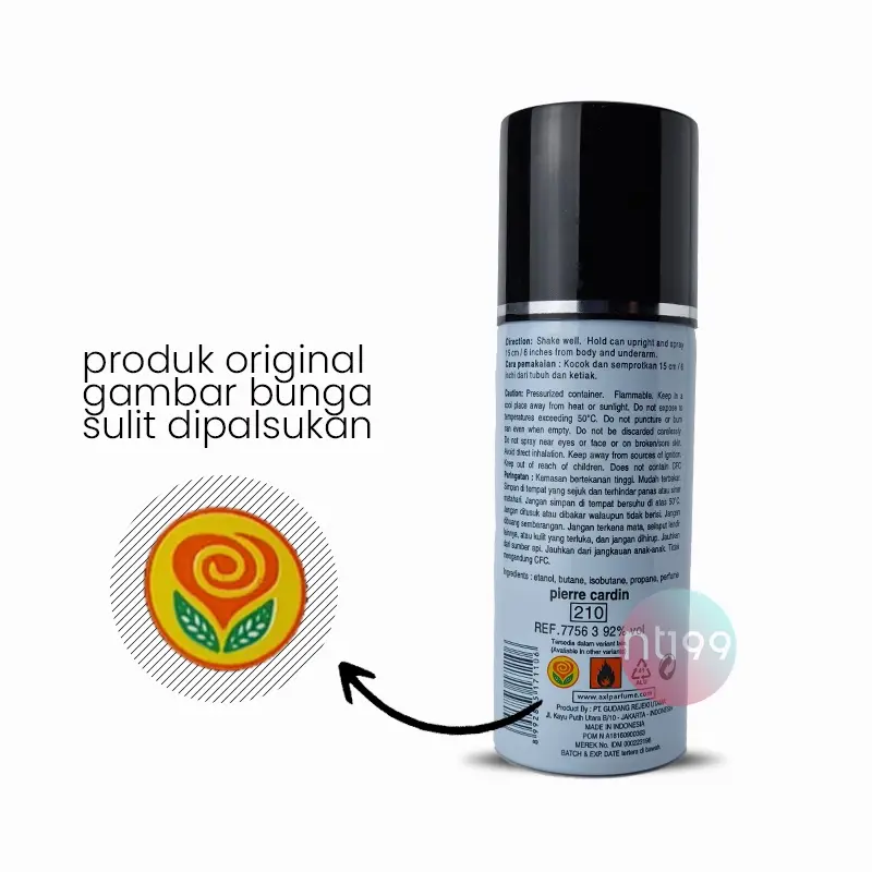 Pierre Cardin Deodorant Spray 150 ml BPOM Original 3