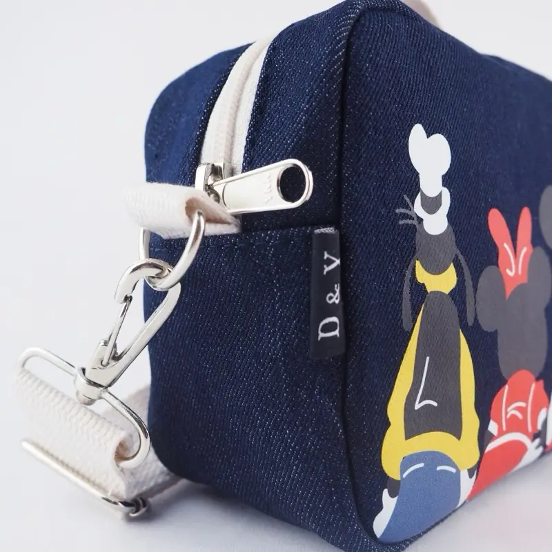 Tas Selempang Wanita Crosha Raw Denim Mickey 2