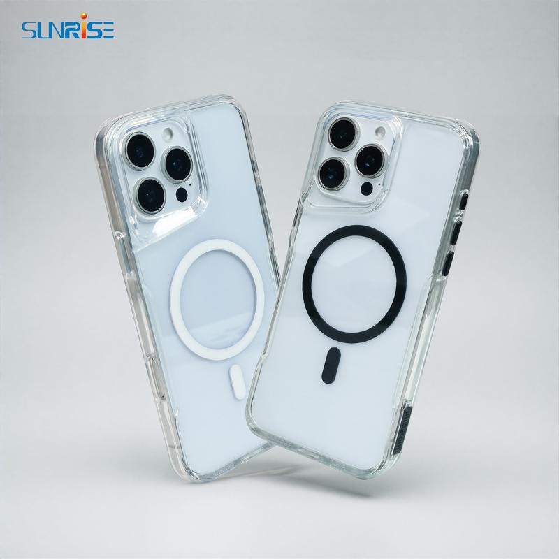 Ốp lưng MagSafe chống sốc thiết kế cao cấp, khung TPU mềm chuẩn quân đội, gia công tinh xảo, ôm khít hoàn hảo. Tương thích iPhone 18/17/16/15/14/13/12/11 Pro Max. Ốp trong suốt chống rơi.