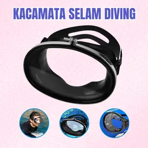 ALLIANCE Kacamata Selam Masker Selam Flameer Oval Anti Bocor Tahan Air dengan Kaca Jernih dan Perlindungan UV - Laut Renang