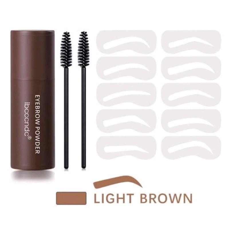 Ibcccndc Eyebrow Powder Waterproof dengan Cetakan Alis Instan - 10 Model 6